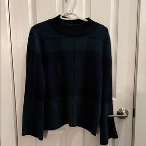Ann Taylor Factory Navy and Black Turtleneck Sweater